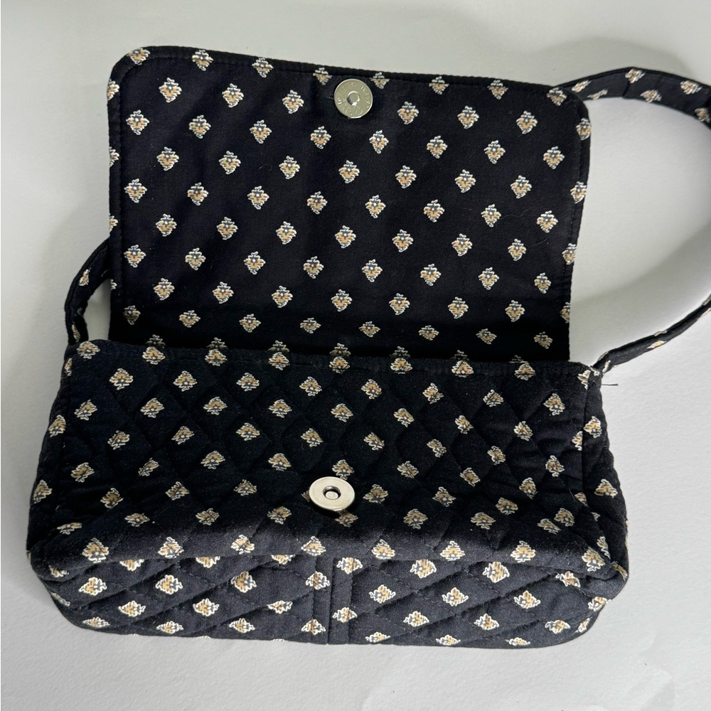 Vera Bradley Black and Red Geometric Shoulder Bag - Picture 2 of 4